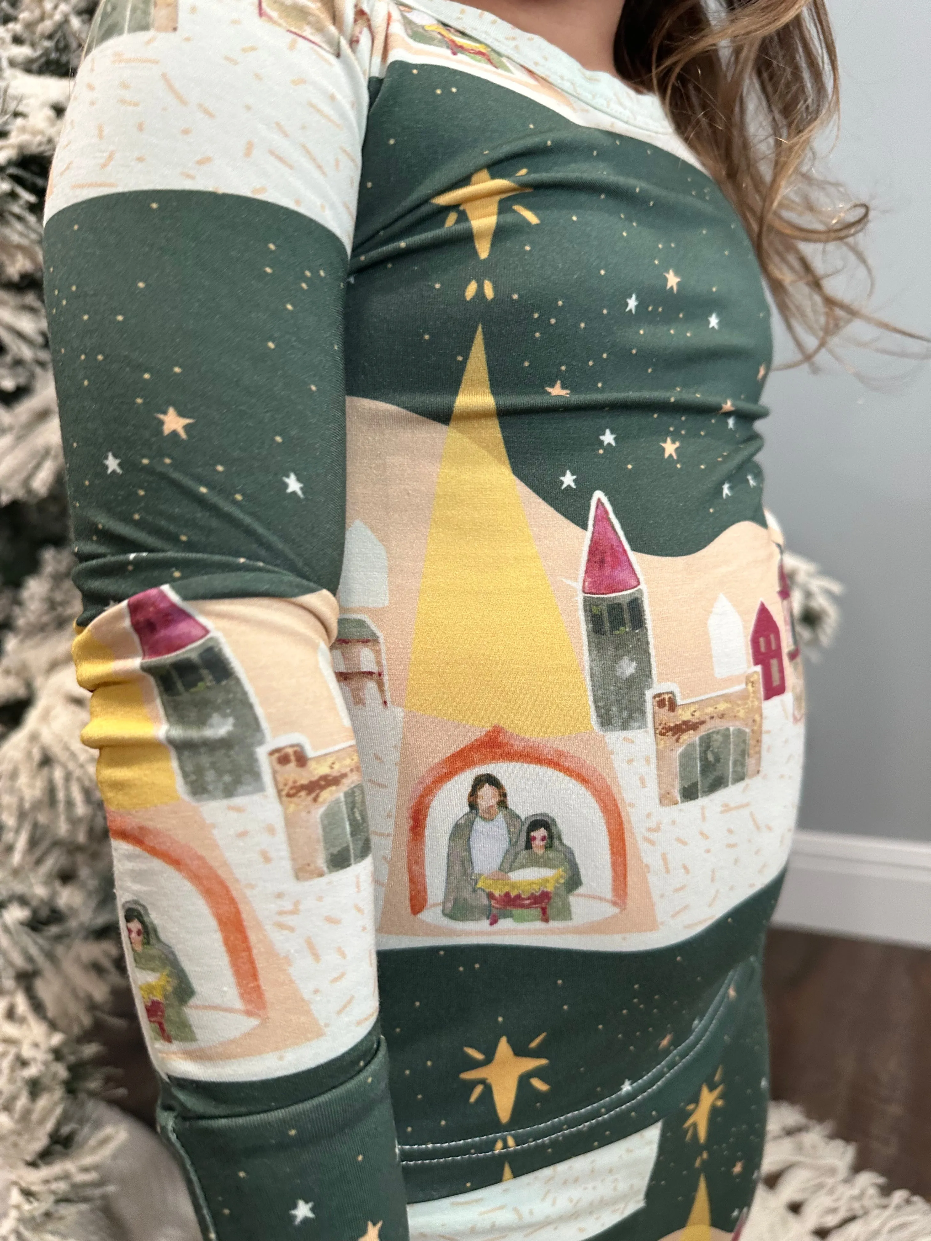 Silent Night Long Sleeve Pajamas